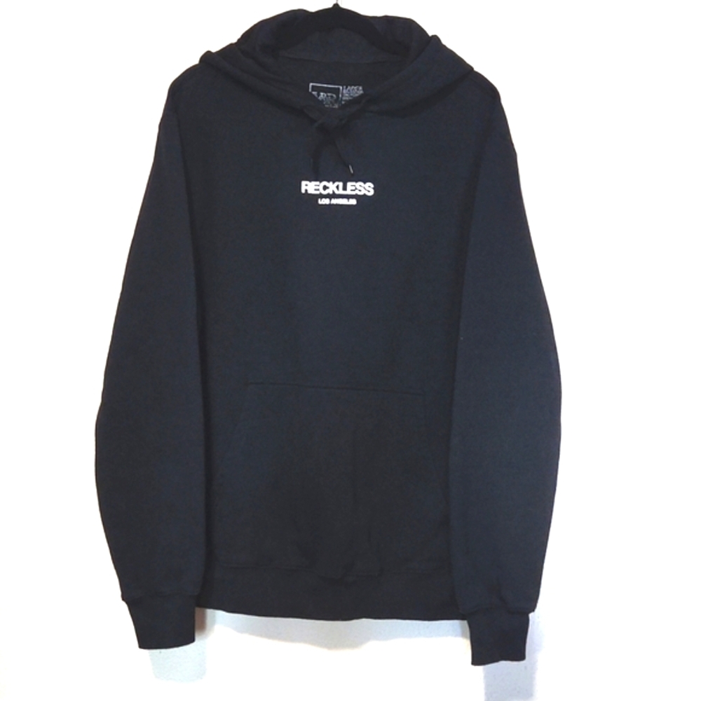 Young & Reckless Los Angeles Classic Black Hoodie Size Large